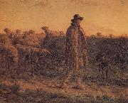 Jean Francois Millet Detail of Shepherden with his sheep USA oil painting artist